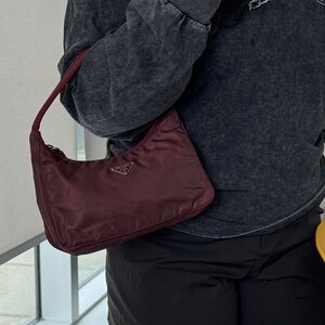 Prada Nylon Burgundy Shoulder bag